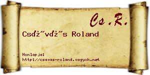 Csávás Roland névjegykártya