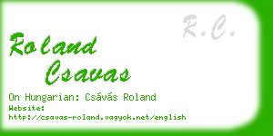 roland csavas business card