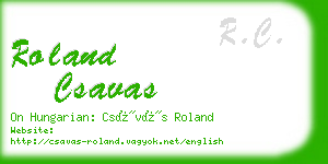 roland csavas business card